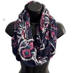 Van Heusen Floral Scarf in Navy and Pink & gold flecks
